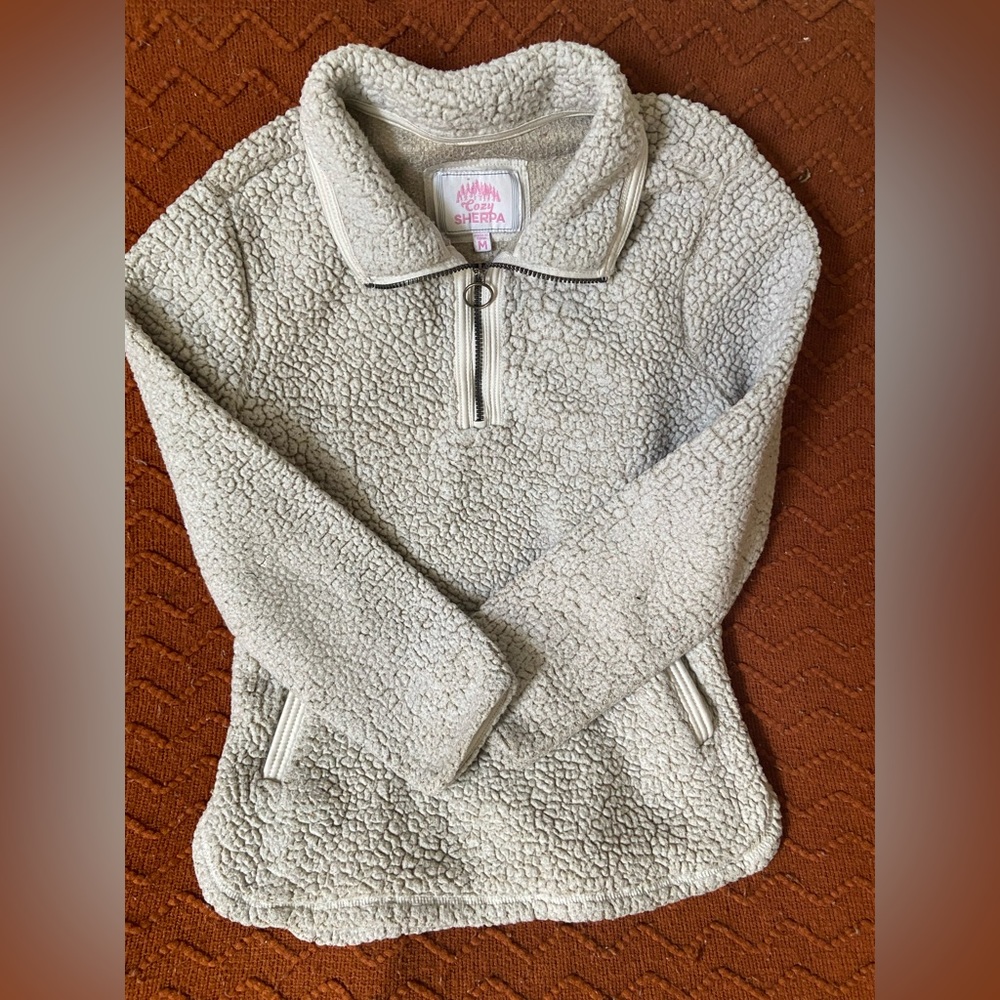 Cozy Faux Sherpa Jacket - Size M (RUNS SMALL)